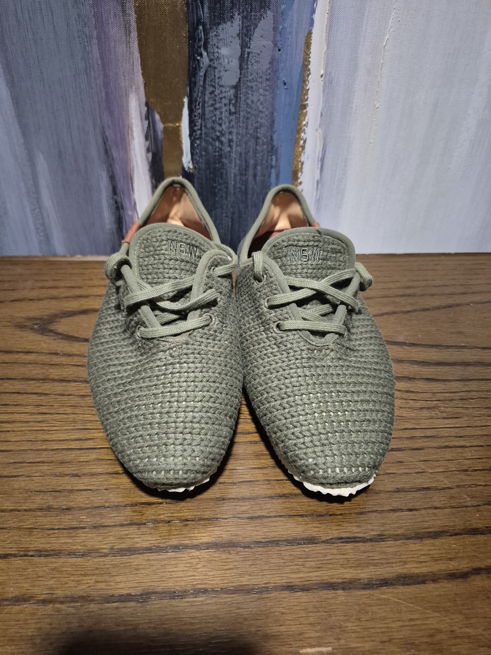 Women's Nike Olive Green Knit Casual Sneakers